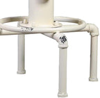 Topower Aged Antique Vintage Industrial Barstool Solid Wood Water Pipe Fire - Image 7