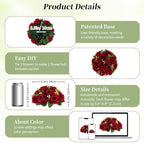 BLOSMON Rose Flower Balls for Table Centerpieces, Crimson, 2 Pcs, Reusable - Image 5
