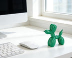 4 Inch Glossy Green Balloon Dog Sculpture - Image 3