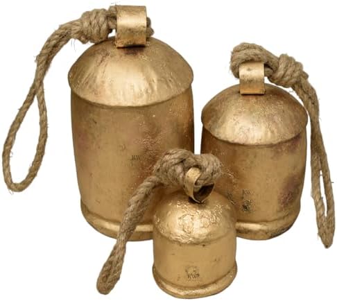 Vintage Handmade Rustic Door Hanging Bells Harmony Cow Bells for Lucky Christmas Décor Farmhouse Metal Shabby Chic Bells by REPLICAWAREHOUSE