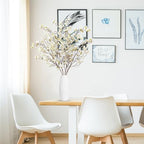 Sggvecsy Artificial Cherry Blossom Flowers 4 Pcs Faux Cherry Blossom Stems Faux Silk Cherry Blossom Branches 41’’ Fake Flowers Long Stems for Vase Arrangements Home Wedding Table Decor (White) - Image 3
