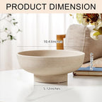 Large Decorative Fruit Bowl,10.43" Modern Snack Candy Bowl Beige - Image 3