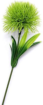 CATTREE Artificial Dandelion Flowers, Plastic Plants Shrubs Bushes Fake Grass Wedding Indoor Outdoor Home Garden Arrangements Party Decoration Planting Filler - Green 10 Pcs - Image 5