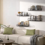 Floating Shelves Set of 4, Wood Wall Shelf, Farmhouse Shelf for Bedroom - Image 2