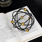 4.5" Modern Geometric Table Decor, Metal Decorative Sphere with Gold Balls - Image 5