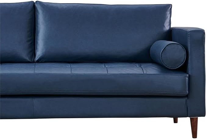 Pemberly Row Eco Leather Sofa, High Density Foam Cushion, Hardwood Frame - Image 3