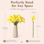Mandy's 20pcs Light Yellow Calla Lily Artificial Flowers - Image 3