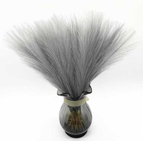 CATTREE Artificial Pampas Grass Stems, Light Gray, 18 Inch, 30 Pcs - Image 2