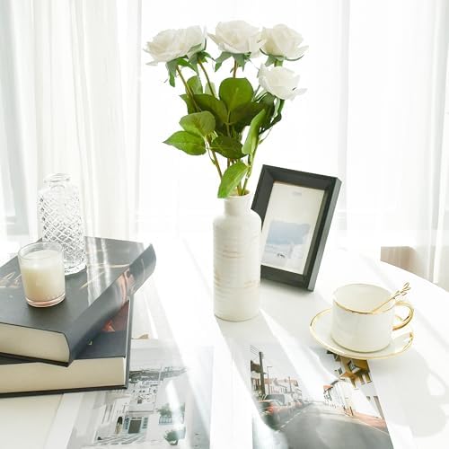 Mandy's Artificial 10 Stems Silk White Rose - Image 6