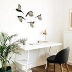 Barydat 5 Pcs Wooden Bird Wall Art decor folk Birds art Decor,Black - Image 4