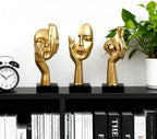 3 Pcs Thinker Statue,Modern Home Sculptures,Figurine for Bookshelf - Image 4