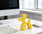 4 Inch Glossy Yellow Balloon Dog Sculpture - Image 6