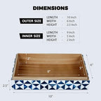 Handicrafts Home White Large Decorative Memory Storage lidded Box,10x6x2.5 - Image 2