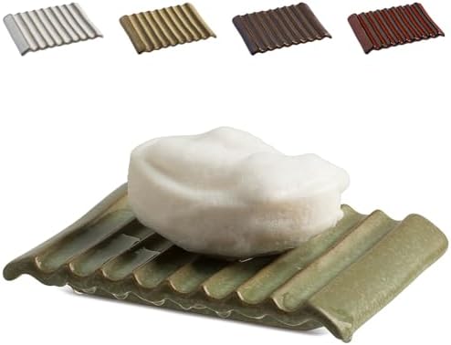 Zoeeker Soap Dish, Ceramic Bar Soap Holder for Shower with Self Drain by LAUCHUH