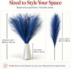 Mandy's 20 Stems Royal Blue Silk Pampas Grass Bouquet - Image 3