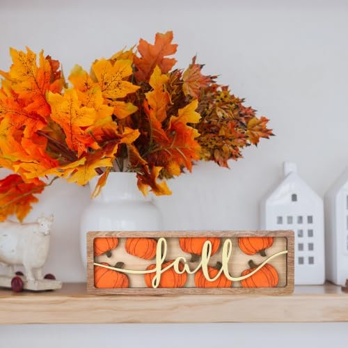 Vintage Fall Pumpkin Decorations for Office Home Table Mantel Shelf Desk - Image 5