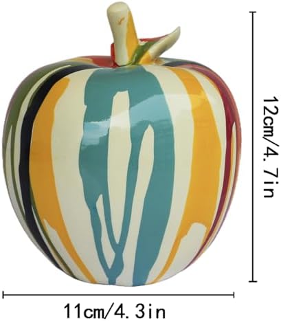 Funky Colorful Apple Statue, Modern Art Home Decor, Gift for Women - Image 2