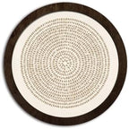 CFFJLHN Jesus Feeds The 5000 Wall Decor, Christian Round Wooden Wall Art Round Hanging Wall Art Decor Framed for Home Bedroom Living Room Church Prayer Room, 10x10 Inch by Unknown