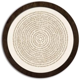 CFFJLHN Jesus Feeds The 5000 Wall Decor, Christian Round Wooden Wall Art Round Hanging Wall Art Decor Framed for Home Bedroom Living Room Church Prayer Room, 10x10 Inch by Unknown