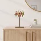 Braxio Bird Figurines Home Decor – Resin Tabletop Pink Bird Decor for Shelf Bookcase Dresser Modern Farmhouse Decorative Accent for Living Room Bedroom Office Gift - Image 2