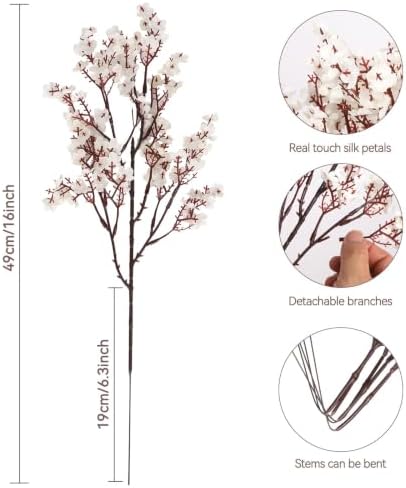 16Pcs Artificial Babys Breath Flowers Real Touch Fake Flowers Decoration - Image 7