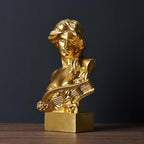 11.8" H Greek Mythology Bust Statue Decor,Artemis Statues Roman Goddess Figurines,Used for Sketch Practice Aesthetics Statues and Sculptures and Indoor Filling Space for Living Room, Bedroom (Gold) - Image 3