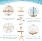 JQAQJU 2PCS Wooden Driftwood Wall Decor with Starfish, Coastal Wall Decor - Image 4