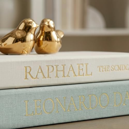 Upgraded Decorative Books for Home Decor - Coffee Table Faux Books for Decoration, Linen Fake Book Storage Box for Entryway, Bookshelf, Modern, Boho, Farmhouse & Neutral Aesthetic Decor, Set of 2 - Image 4