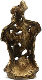 Lukitas Abstract Female Bust Statue Sculpture Home Decor, Golden, Resin 16" - Image 6