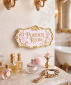 Putuo Decor 3D Powder Room Resin Wall Decor Plaque, Pink Wall Decor - Image 7