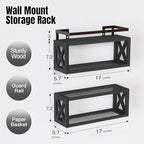 RICHER HOUSE Floating Shelves Bathroom, Wall Mounted Shelf Over Toilet - Image 2