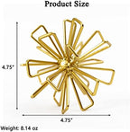 4.75" Gold Triangular Striking Iron Table Decoration Sphere - Image 3