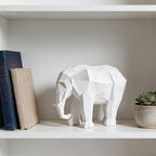 Cynkeyee Resin Elephant Statue Figurine - 4.5 in White Statues Decorations - Image 2