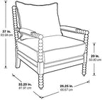 OSP Home Furnishings Fletcher Spindle Accent Chair - Image 3