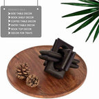Boho Wooden Chain Links Decorative Object for Coffee Table & Shelf | Handmade Mango Wood Knot Sculpture | Rustic Modern Arch Décor for Living Room, Entryway, Console,Office Home Accent (Black) - Image 3