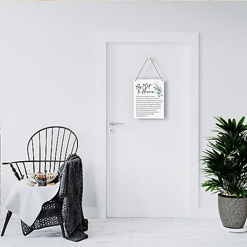 BELLOWDEER Inspirational Decor As I Sit In Heaven Christian Gifts Bible Verse Wall Art Scripture Wooden Hanging Sign for Modern Home Office Bathroom Bedroom Wall Art Decoration 8 x 10 Inches - Image 6
