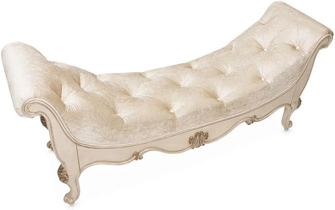 Michael Amini Platine de Royale Velvet Accent Bench - Image 11