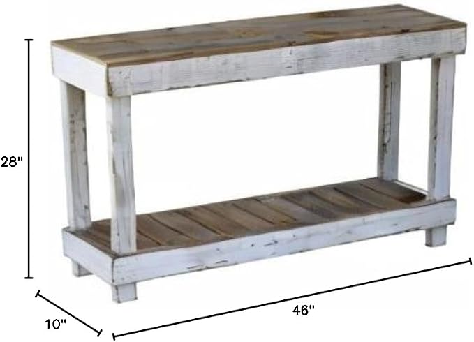 Mcchristian 46" Solid Console Table, Reclaimed Wood, Pine Top - Image 2