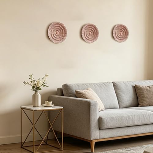 Metal Wall Sculpture, 10'' Round Textured Radiant Sunburst Wall Decor - Image 4