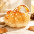 Cosweet 3.5" Handmade Blown Glass Pumpkin for Home Table Mantel Fall Decor by Cosweet