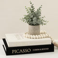 Set of 2 Linen Decorative Books with Hidden Storage – Chic Housewarming & Christmas Gift Idea, Monochrome Faux Book Box for Shelf and Coffee Table Decor (White & Black) by DesigntheQuietwithFveuc