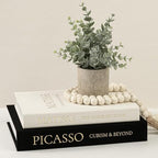 Set of 2 Linen Decorative Books with Hidden Storage – Chic Housewarming & Christmas Gift Idea, Monochrome Faux Book Box for Shelf and Coffee Table Decor (White & Black) by DesigntheQuietwithFveuc