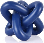 Blue Knot Sculpture, Three Knot Sculptures, Blue Home Decor Accents, Knot Sculptures for Rustic-Style Coffee Tables, Living Room Dining Tables, Entrance Hall Shelves, and Small Decorations. by DOVDOVHomeDecoration