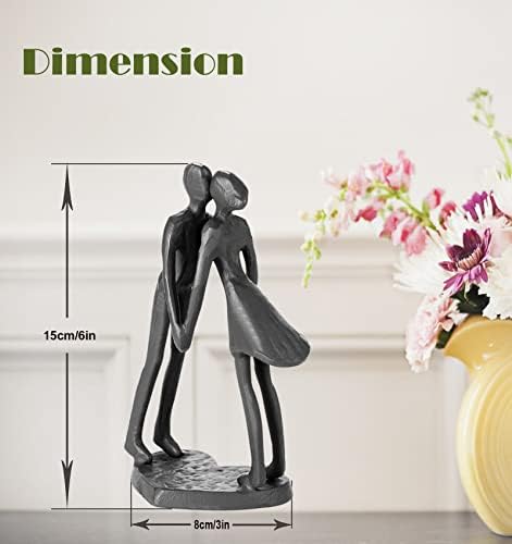 Couple Art Iron Sculpture, Metal Ornament Figurine,Handcrafted Iron Sculpture & Romantic Gift for Weddings and Anniversaries, Perfect for Home and Office Decor. - Image 6