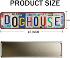 Dog Decor Dog House Tin Sign Wall Art Vintage Dog House Wall Decor Street Signs Dog Lover Metal Tin Signs Dog Decorations For The Home 16 X 4 Inches - Image 2