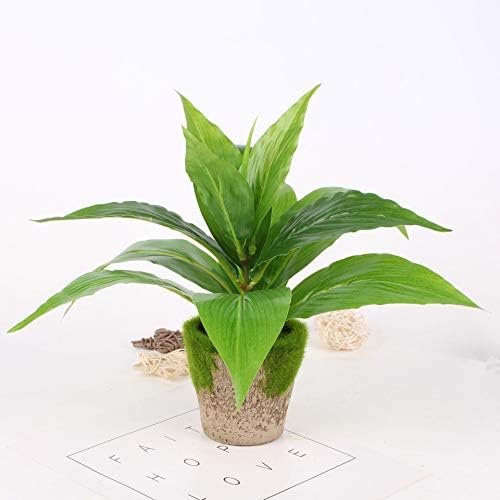 CATTREE Artificial Plants Outdoor Decor, Fake Plant Shrubs Faux Grass Plastic Leaves Greenery Bushes Home Garden Wedding Party Decorations Indoor Office Yard Verandah Planter Filler - Green 2 Pack - Image 6