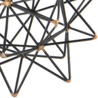 Deco 79 Metal Geometric Decorative Sculpture Home Decor Statue with Gold Accents, Accent Figurine 7" x 7" x 7", Black - Image 4