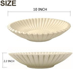 Brown Flat Decor Bowl - 10" Resin Bowls for Entryway Table - Image 2