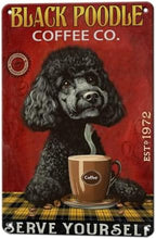Retro Metal Tin Sign Coffee Company Black Poodle Sign For Outdoor & Indoor Wall Poster Home Bar Shop Decorations Coffee Vintage Sign Gift Poster 12x8 Inch by KIYOYOHomeIsOurHappyPlace