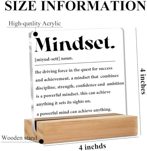 Inspirational Mindset Decor Acrylic Sign, Motivational Decor Acrylic Plaque - Image 2